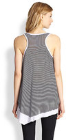 Thumbnail for your product : Wilt Striped Big Back Slant Tank
