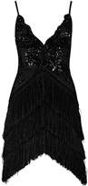 Thumbnail for your product : boohoo Boutique Sequin and Tassel Bodycon Dress