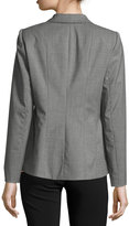 Thumbnail for your product : Lafayette 148 New York Lupita Two-Button Twill Blazer, Nickel