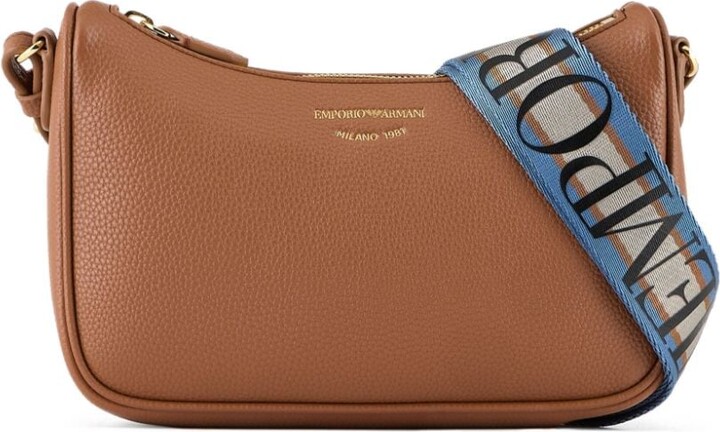 Giorgio Armani Leather Crossbody Bag - Brown Messenger Bags, Bags