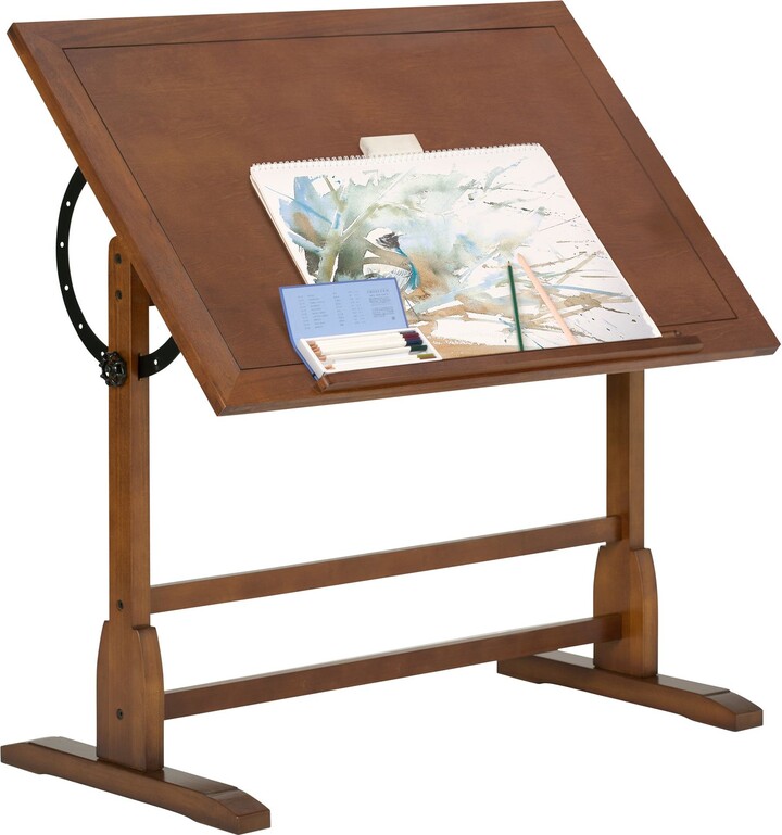 Studio Designs HOME Studio Designs Vint.Solid Wood Drawing Table w/Adjust Top 42