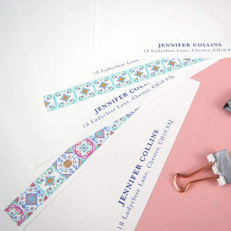 Design Studio Jeeves & Co. Personalised Moroccan Tiles Writing Paper