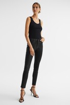 Thumbnail for your product : Paige Reiss Black Hoxton Coated Skinny Jeans