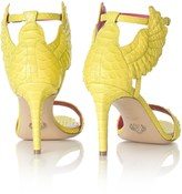 Thumbnail for your product : Oscar Tiye Lime Python Leather Malikah Heels