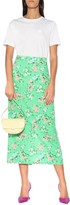 Thumbnail for your product : BERNADETTE Monica floral stretch-jersey skirt