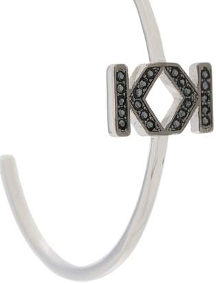 Karl Lagerfeld Paris Double K hoop earrings