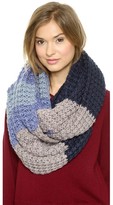 Thumbnail for your product : Paula Bianco Chunky Knit Color Block Wrap Scarf