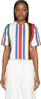 Thumbnail for your product : Marni Red & White Striped Short Sleeve Sweatshirt