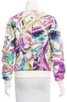 Thumbnail for your product : Roccobarocco Printed Leather Jacket w/ Tags