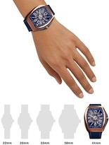 Thumbnail for your product : Franck Muller Vanguard Yachting Rose Gold, Leather & Rubber Strap Watch