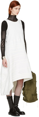 Junya Watanabe White Denim Seam Stripe Dress