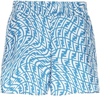 Fendi FF-logo patch Bermuda shorts - ShopStyle