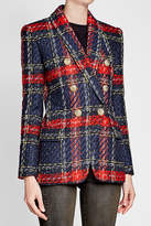 Thumbnail for your product : Balmain Plaid Blazer with Wool and Linen
