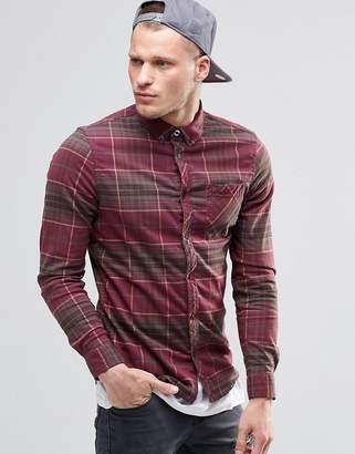 Element Buffalo Check Flannel Shirt In Regular Fit In Napa Red Buttondown