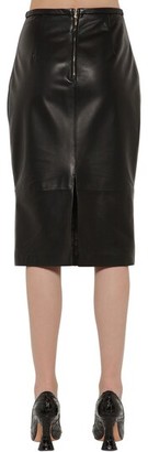 Rochas Leather Pencil Skirt