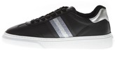 Thumbnail for your product : Hogan H365 Black Leather Sneakers With Glitter Insert