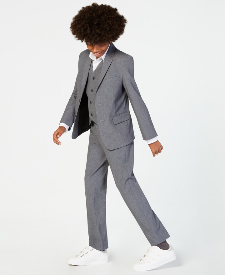 Calvin Klein Big Boys Slim Fit Stretch Suit Pants - ShopStyle