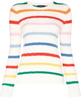 Thumbnail for your product : Polo Ralph Lauren Cable-Knit Striped Cashmere Jumper