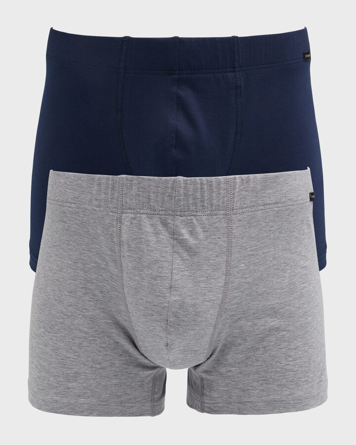 Hanro Cotton Sporty Knit Boxer (Dark Shale) Men's Underwear - ShopStyle