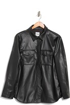 Thumbnail for your product : Kensie Faux Leather Shacket