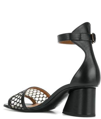 Emporio Armani perforated block-heel sandals