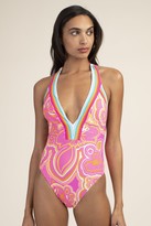 Thumbnail for your product : Trina Turk Morning Sunrise Plunge One Piece