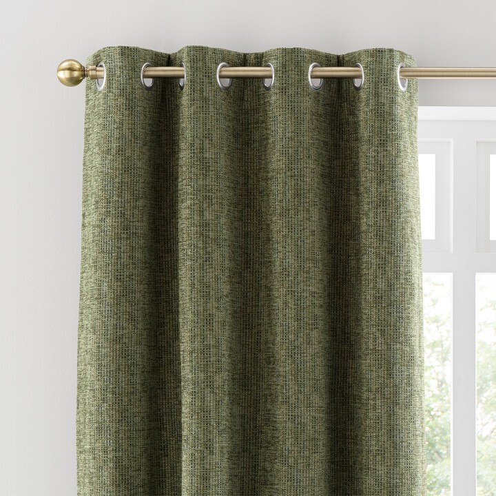 Dunelm Lincoln Olive Green Thermal Eyelet Curtain Olive (Green) ShopStyle