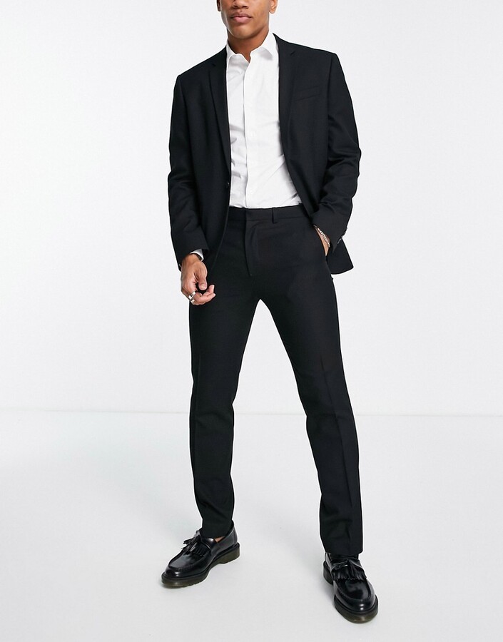 Topman slim suit pants in black ShopStyle