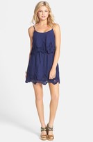 Thumbnail for your product : Mimichica Mimi Chica Crochet Trim Popover Dress (Juniors)