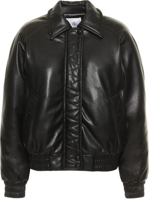Zora faux leather bomber jacket