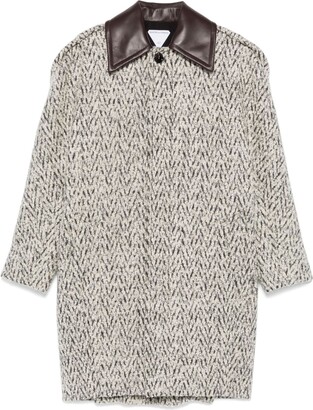 Bottega Veneta Dark Grey Wool Oversize Coat - ShopStyle