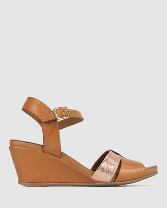 Airflex Women's Neutrals Sandals - Wanda Leather Wedge Sandals - Size One Size, 9 at The Iconic