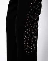 Thumbnail for your product : James Jeans Medusa Skinny Black Studded Jeans