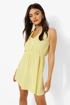 Thumbnail for your product : boohoo Sleeveless Collared Shirt Dress