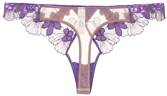 Fleur Du Mal Lace embroidered thong