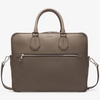 Bally Condria Grey, Men's leather business bag in snuff