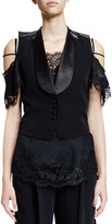 Thumbnail for your product : Givenchy Button-Front Backless Vest, Black