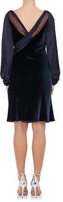 Alberta Ferretti Women's Velvet Long-Sleeve Dress