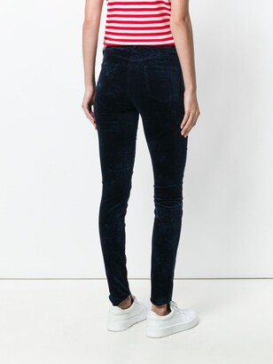 J Brand Mid Rise Velveteen Skinny Jeans