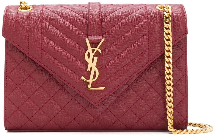 red and black ysl bolsa