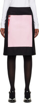 Black Paneled Midi Skirt 