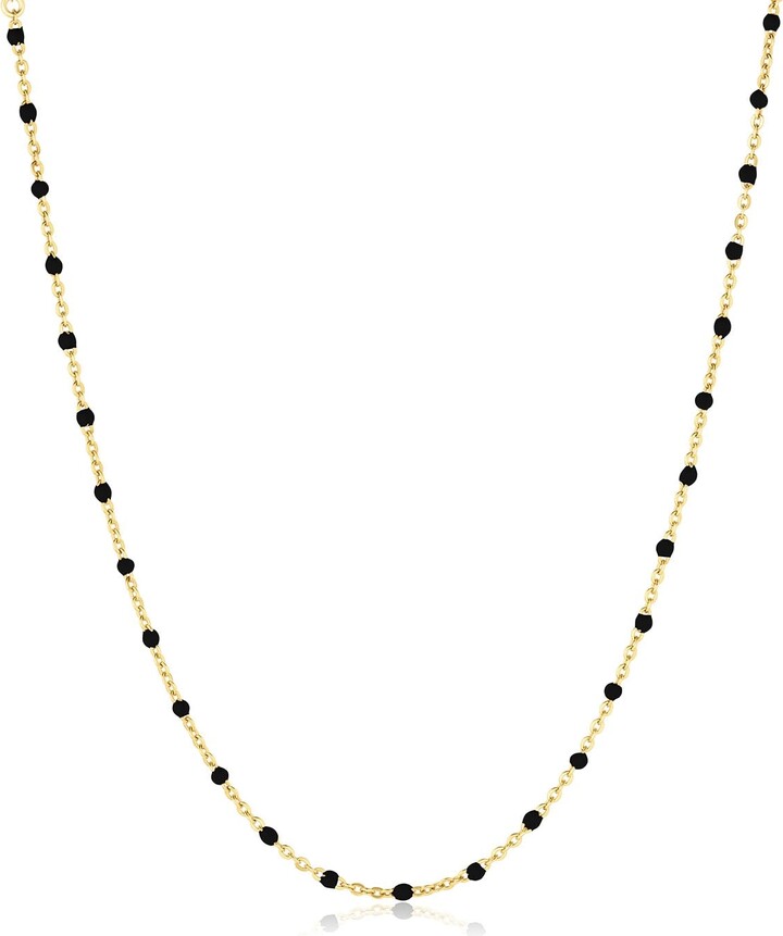 Set & Stones Gold / Black Kaz Necklace - Black