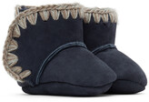 Thumbnail for your product : Mou Baby Navy Velcro Suede Pre-Walkers