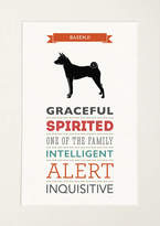 Thumbnail for your product : Breed Well Bred Design Basenji Dog Traits Print