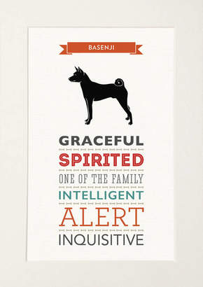 Breed Well Bred Design Basenji Dog Traits Print