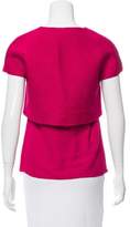 Thumbnail for your product : Maje Contrasted Short Sleeve Top