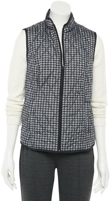 Croft & Barrow Petite Woven Quilted Vest