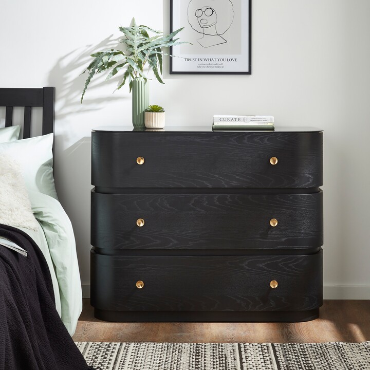 Dunelm Azula 3 Drawer Chest Black ShopStyle