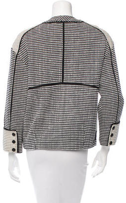 Proenza Schouler Leather-Trimmed Tweed Jacket