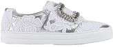 Thumbnail for your product : Roger Vivier Sneakers Metallic Sneaky Viv' Slip-on Sneaker With Guipure Pattern And Crystal Buckle